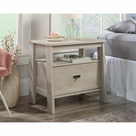 SAUDER Trestle Night Stand Cc , Drawer with metal runners and safety stops features T-lock assembly system 433922